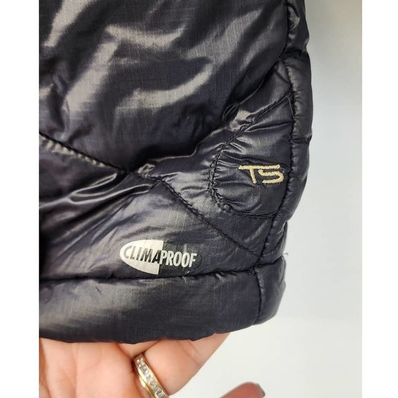 Men's Adidas 3 Stripe TS Climaproof Puffer Black On‎ Black Jacket Size XL - Picture 7 of 10